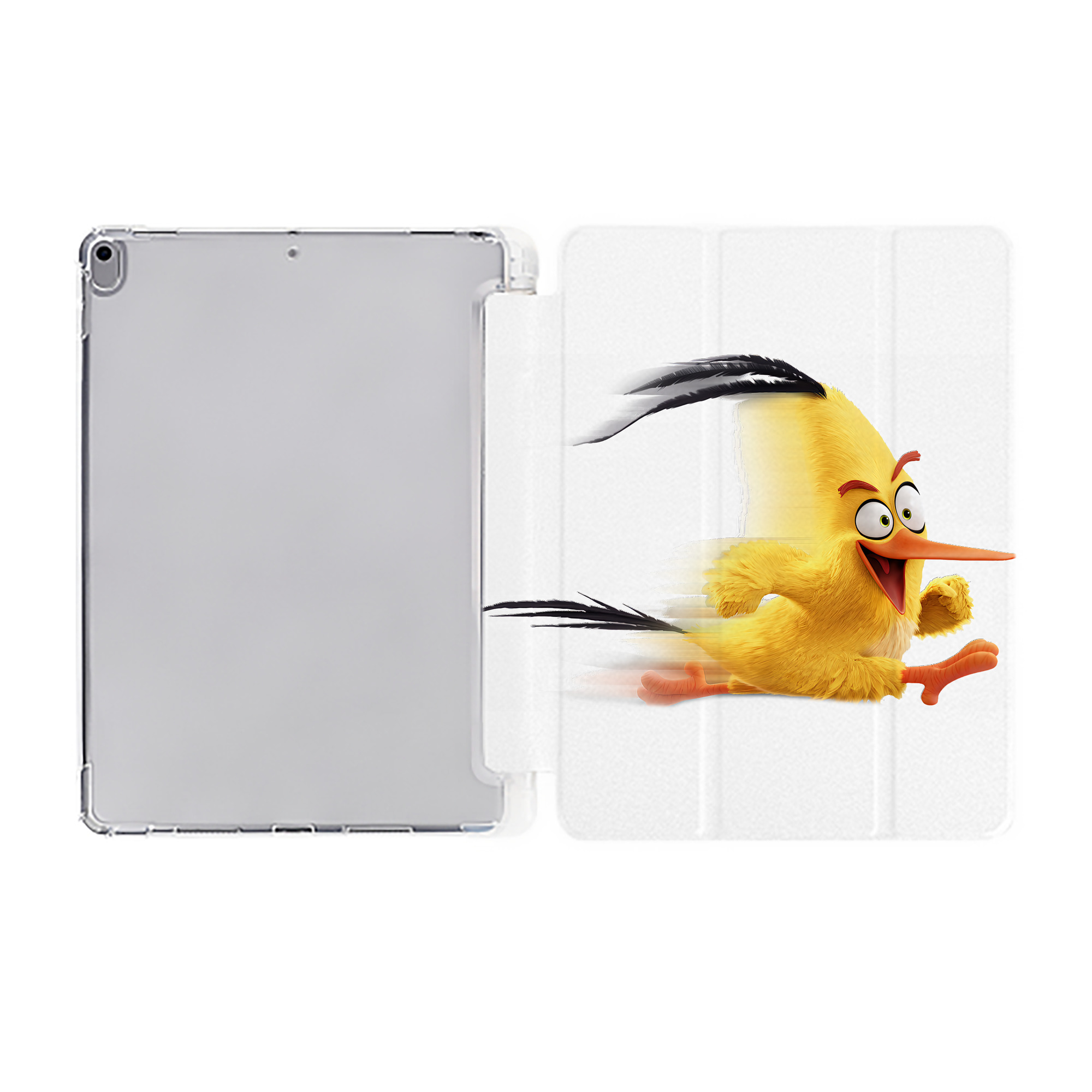 （画像用） Angry Birds アングリーバード IPad ケース ペン収納付き 三つ折りスタンド PUレザー×シリコン 対応機種9.5/10.5/10.9インチ